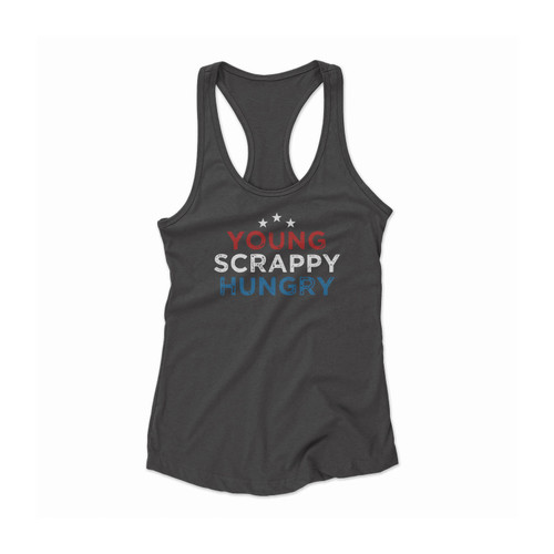 Young Scrappy Hungry Women Racerback Tank Top