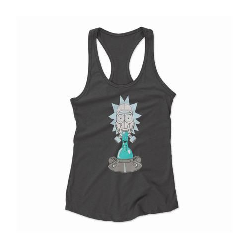 Rick And Morty Gas Mask Pipe Weed Women Racerback Tank Top
