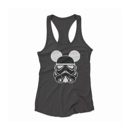 Stormtrooper Mickey Star Wars Disney Funny Disney Fan Women Racerback Tank Top