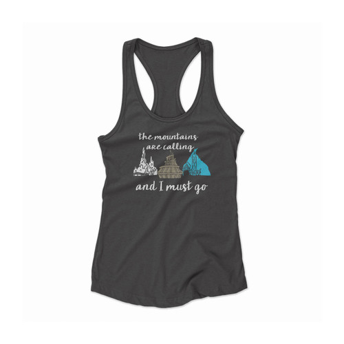 The Mountains Are Calling And I Must Go Women Racerback Tank Top