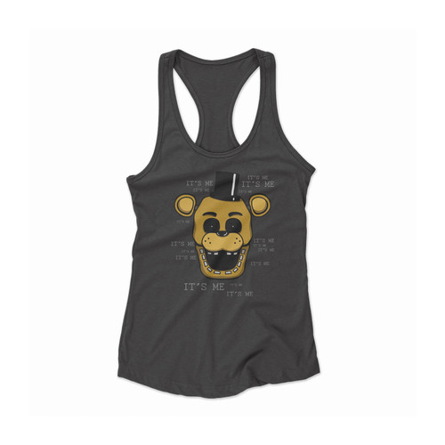 Golden Freddy Fazbear Head It's Me Women Racerback Tank Top