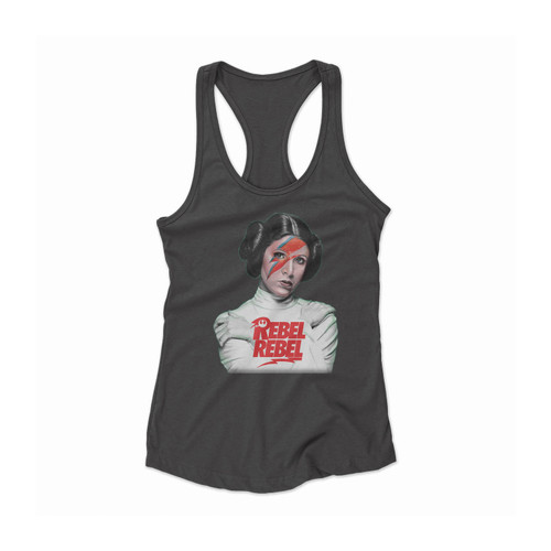 Princess Leia Rebel Bowie 2 Women Racerback Tank Top