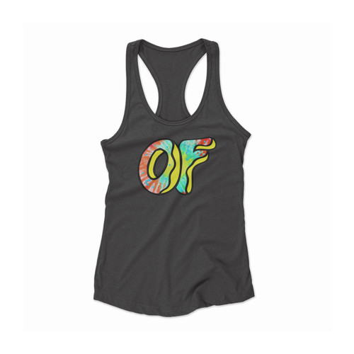 Odd Future Funy Parody Donut Tie Dye Breast Logo Women Racerback Tank Top