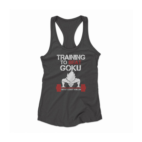 Training Insaiyan Gym To Beat Goku Or Killing Dragon Ball Z Women Racerback Tank Top