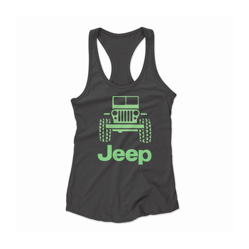 Jeep Off Road 4x4 Jeep Parody Wrangler Driver Women Racerback Tank Top