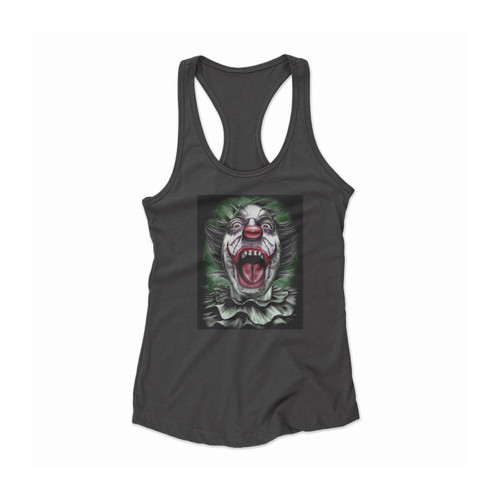 Clown Joker Tattoo Women Racerback Tank Top