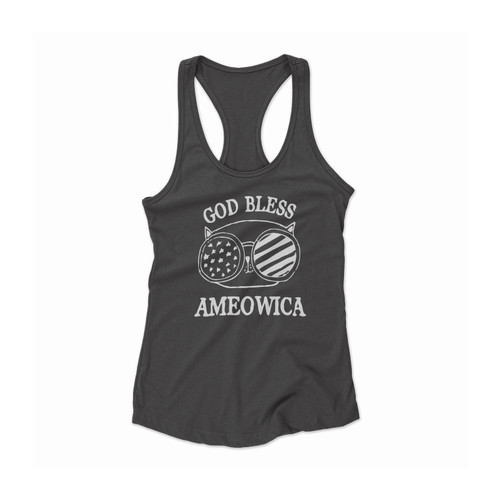 God Bless Ameowica Women Racerback Tank Top