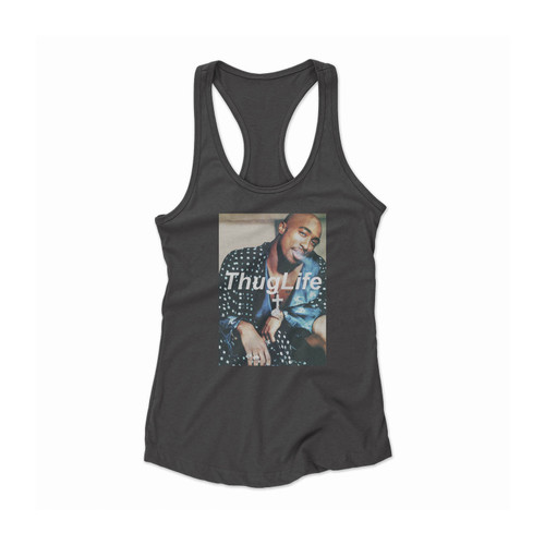 Tupac Thug Life 1 Women Racerback Tank Top