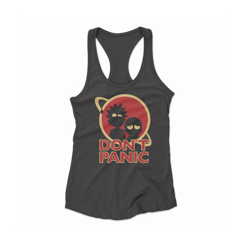Rick And Morty Don't Panic Women Racerback Tank Top