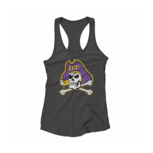 East Carolina Pirates Logo Women Racerback Tank Top