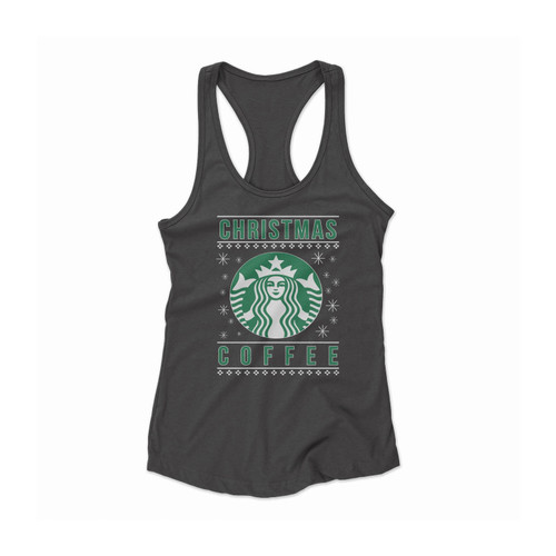 Coffee Christmas Starbuck Women Racerback Tank Top