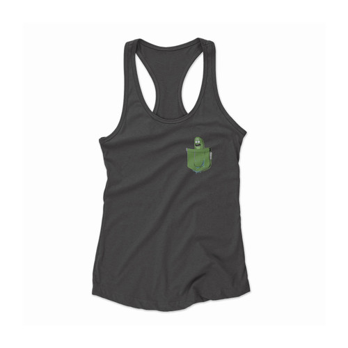Rick And Morty Pickle Rick Pocket 1 Women Racerback Tank Top