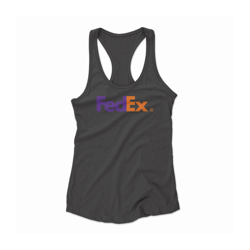 Fedex Logo With Purple And Orange Color Women Racerback Tank Top