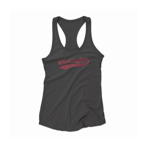 Washington Dc City Script Women Racerback Tank Top
