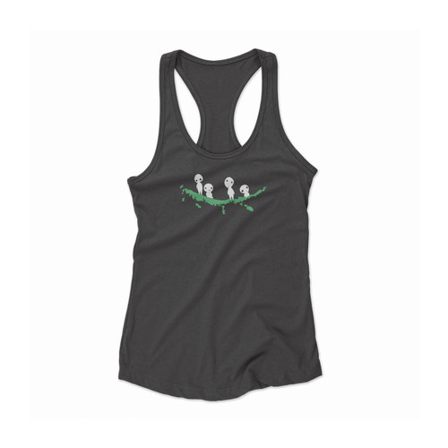 Kodama On Tree Japanese Tree Spirits Women Racerback Tank Top