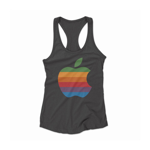 Colorful Apple Logo Women Racerback Tank Top