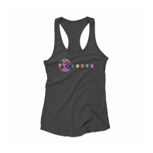 Thanos Pac Man Mash Up Women Racerback Tank Top