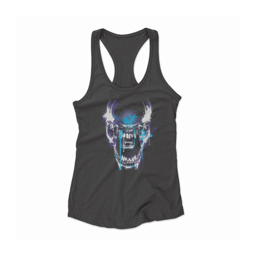 Alien Painted Space Monster The Ultimate Prey Women Racerback Tank Top
