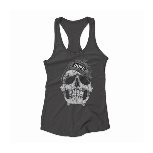 Dope Skull Hipster Swag Boy Women Racerback Tank Top