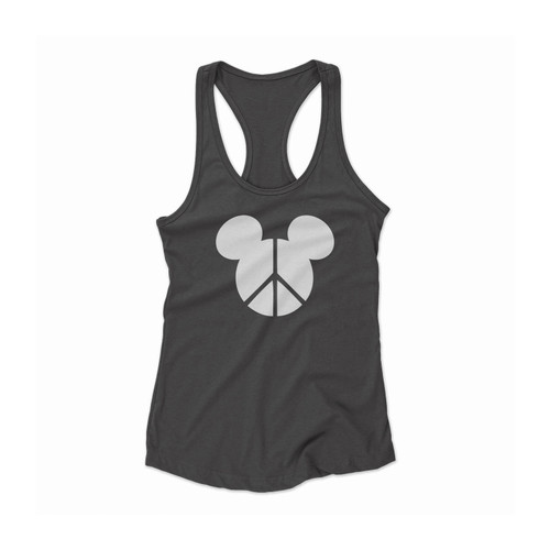 Disney Mickey Peace Sign Women Racerback Tank Top