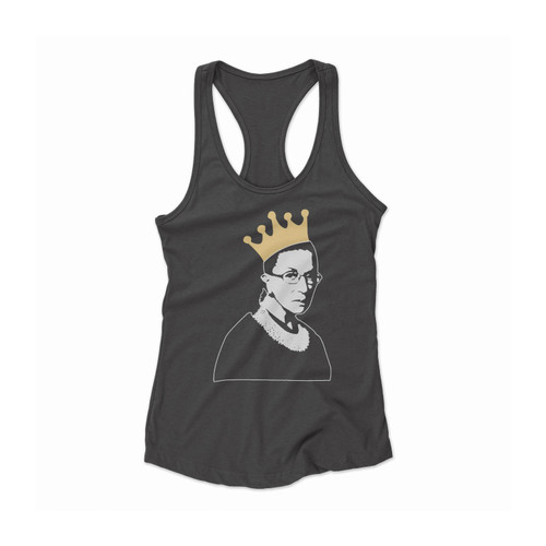 Ruth Bader Ginsburg With Crown Women Racerback Tank Top