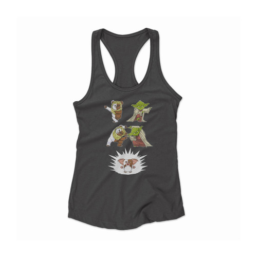 Ewok And Yoda Fusion Women Racerback Tank Top