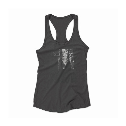 Baphomet Goat Head Anton Satan Lavey Chruch Inverted Cross Women Racerback Tank Top