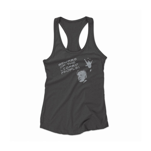 Beware Of The Lizard People Women Racerback Tank Top