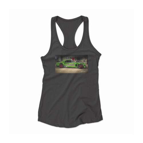 Ford Mustang Green Women Racerback Tank Top