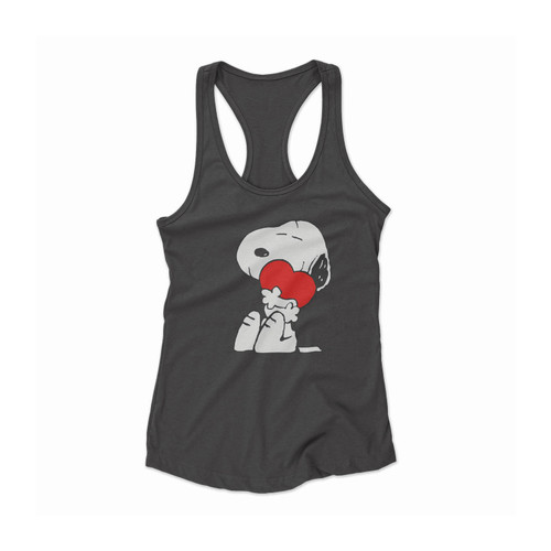 The Peanut Gang Snoopy Hug Heart Love Women Racerback Tank Top