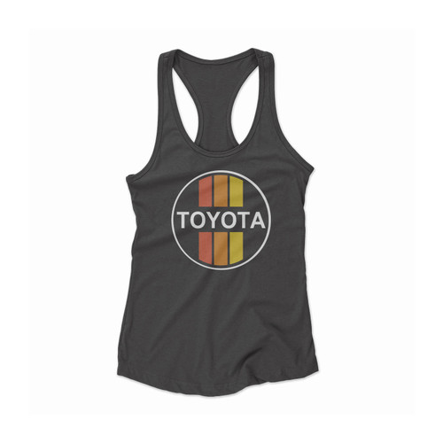 Toyota Retro Stripes Logo Women Racerback Tank Top