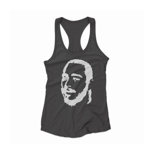 Post Malone Stoney Post Funny Hip Hop Rap Face 1 Women Racerback Tank Top