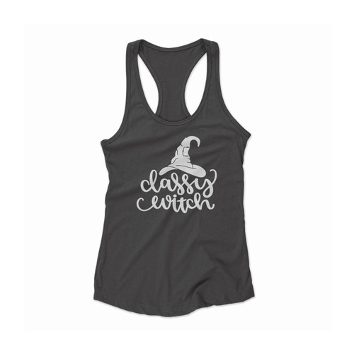 Classy Witch Halloween Trick Or Treating Women Racerback Tank Top