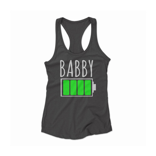 Battery Power Daddy & Baby Matching Fathers Day Present 2 Women Racerback Tank Top