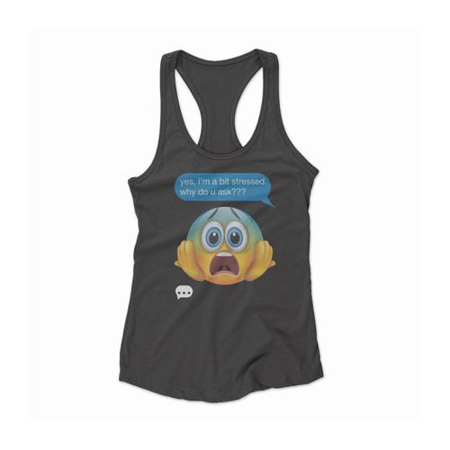 I'm Stressed Emoji Emoticon Women Racerback Tank Top