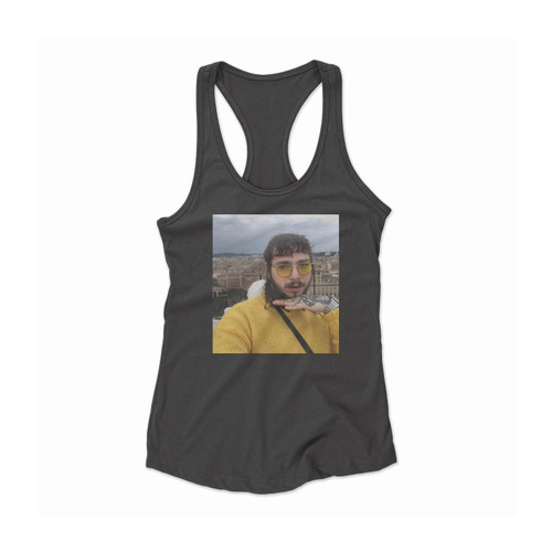 Post Malone Pose 1 Women Racerback Tank Top