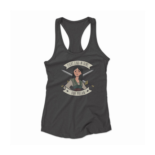 Fight Like A Girl Mulan Women Racerback Tank Top