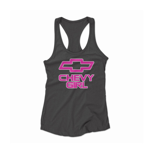 Pink Chevy Girl Women Racerback Tank Top