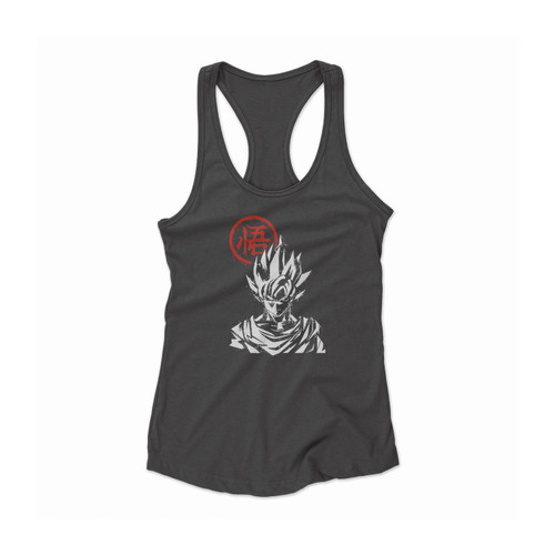 Saiyan Graffiti Goku Saiyan Japanese Women Racerback Tank Top