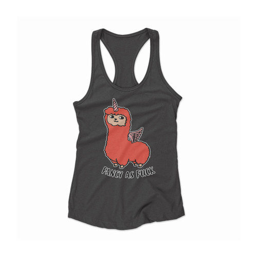 Fancy As Fuck Llama Women Racerback Tank Top