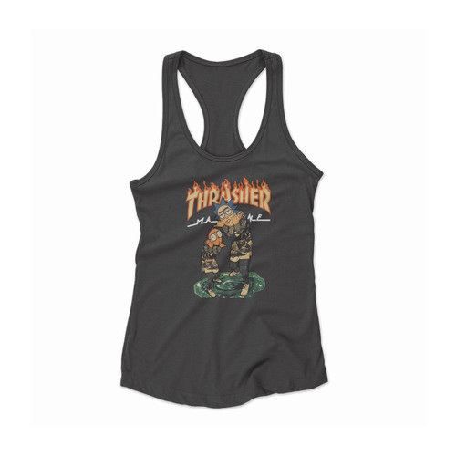 Rick And Morty Thrasher Women Racerback Tank Top