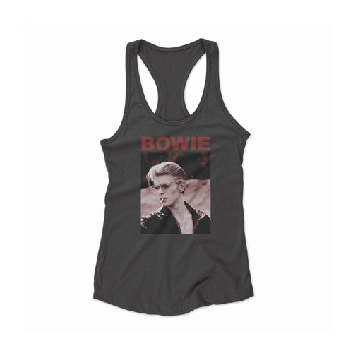 David Bowie Smoke Women Racerback Tank Top