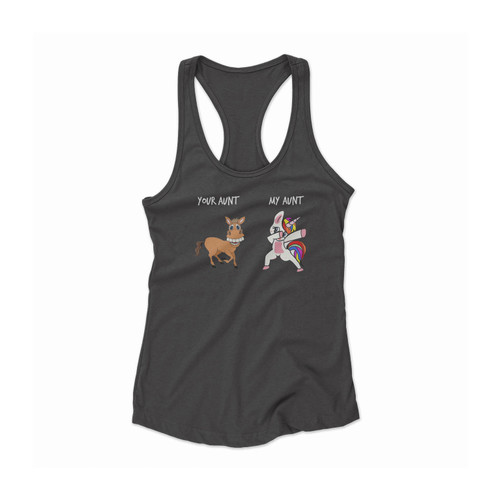 Your Aunt My Aunt Unicorn Women Racerback Tank Top