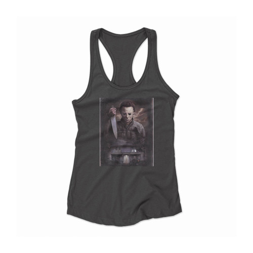 Halloween Michael Myers Women Racerback Tank Top