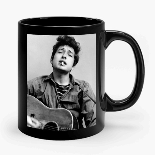 Bob Dylan Playing Guitar Ceramic Mug