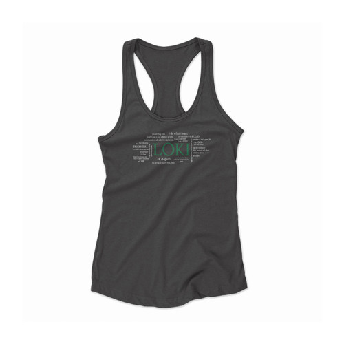 Loki Avengers Quotes Women Racerback Tank Top