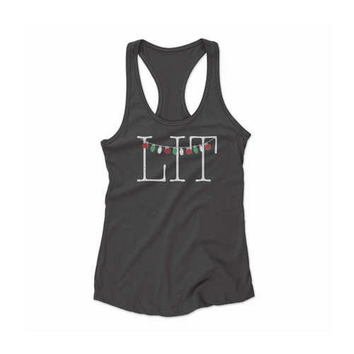 Lit Christmas Women Racerback Tank Top