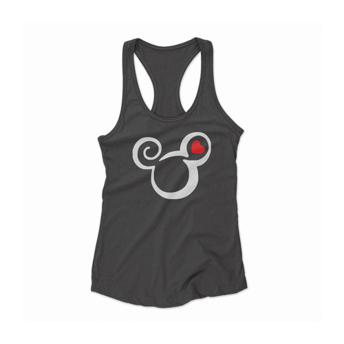 Mickey Heart Women Racerback Tank Top