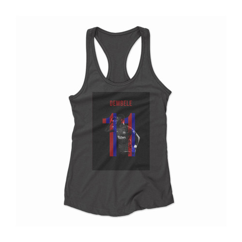 Ousmane Dembele Fc Barcelona Women Racerback Tank Top