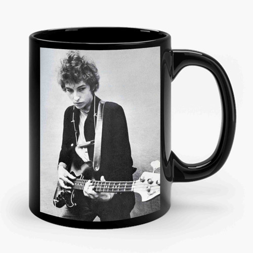 Bob Dylan Playing Guitar 1 Ceramic Mug